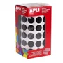 APLI Gomets Circulares Negros de 15 mm (2.832 uds.)
